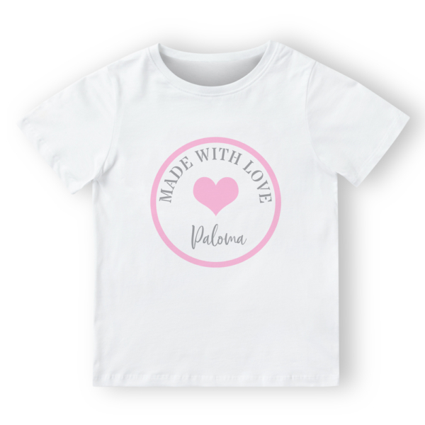 Camiseta personalizada Sello made with love - Imagen 2