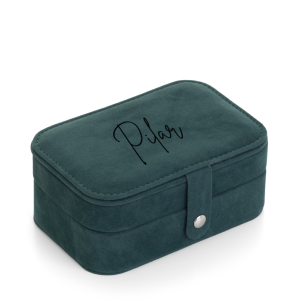 JOYERO PERSONALIZADO TERCIOPELO 2 PISOS