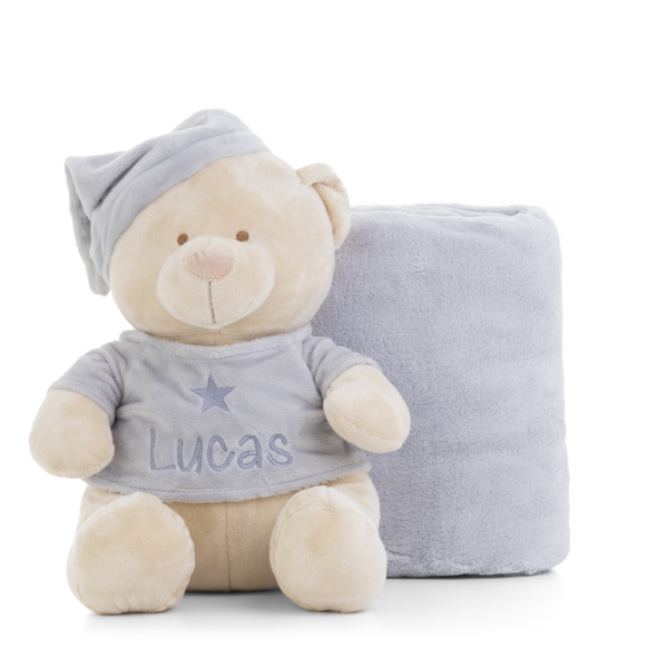 Peluche Osito dormilón personalizado con manta - Imagen 5