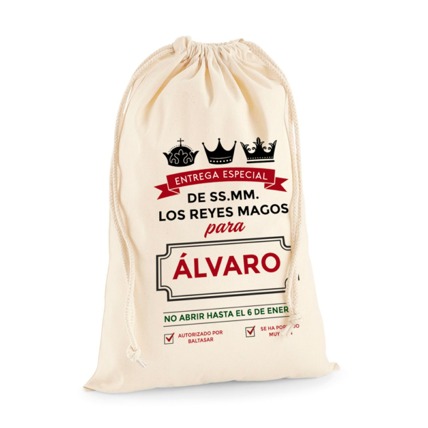 Saco personalizado Reyes magos coronas