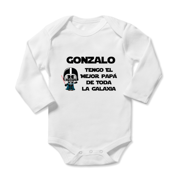 Body bebé personalizado Tengo el mejor Papá de la Galaxia - Imagen 2