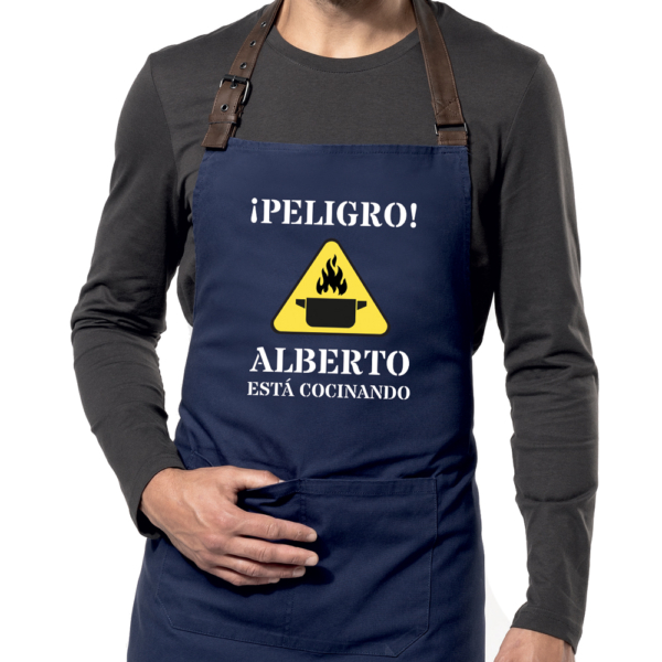 Delantal personalizado Vintage Peligro