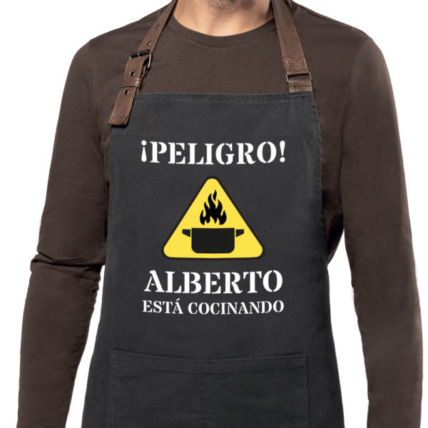 Delantal personalizado Vintage Peligro - Imagen 2