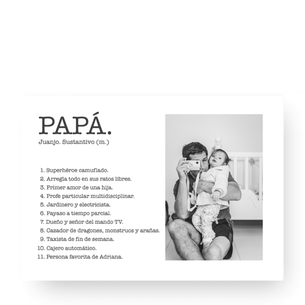 CUADRO PERSONALIZADO DICCIONARIO FOTO PAPÁ - Imagen 2