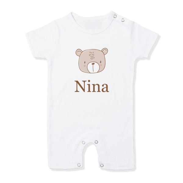 Pijama bebé personalizado carita osito - Imagen 2
