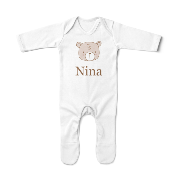 Pijama bebé personalizado carita osito