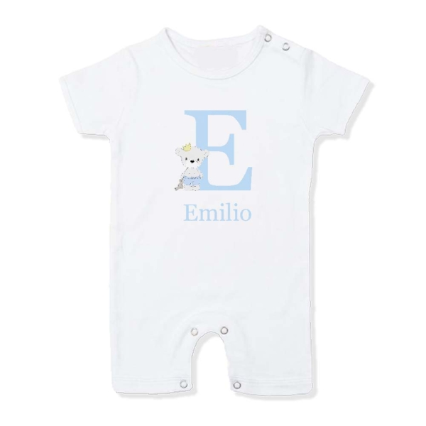 Pijama bebé personalizado osito corona peluche - Imagen 3