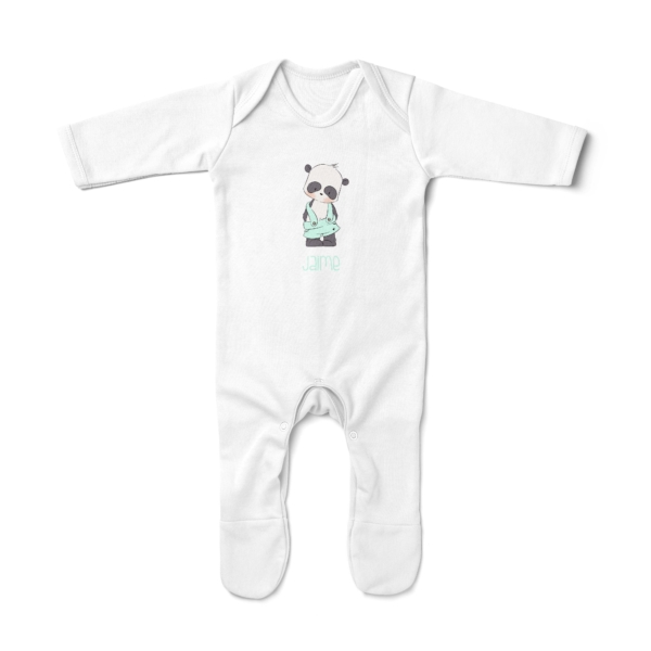 Pijama bebé personalizado panda pantalón - Imagen 3
