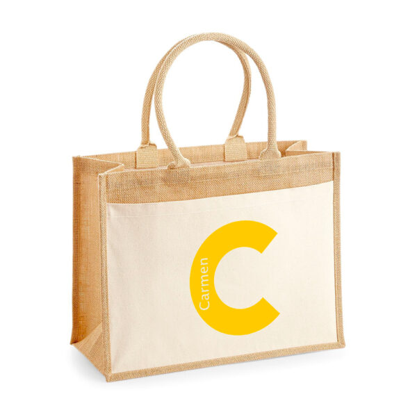 Bolsa personalizada Mónaco Inicial nombre dentro