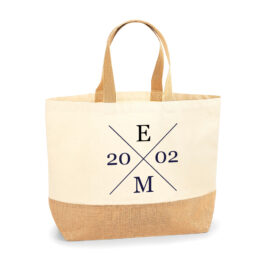 BOLSA PERSONALIZADA SANTORINI INICIALES CRUZ