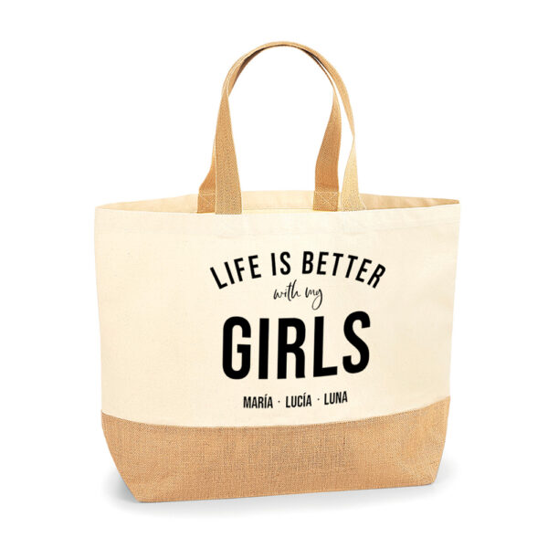 Bolsa personalizada Santorini Life is better - Imagen 4