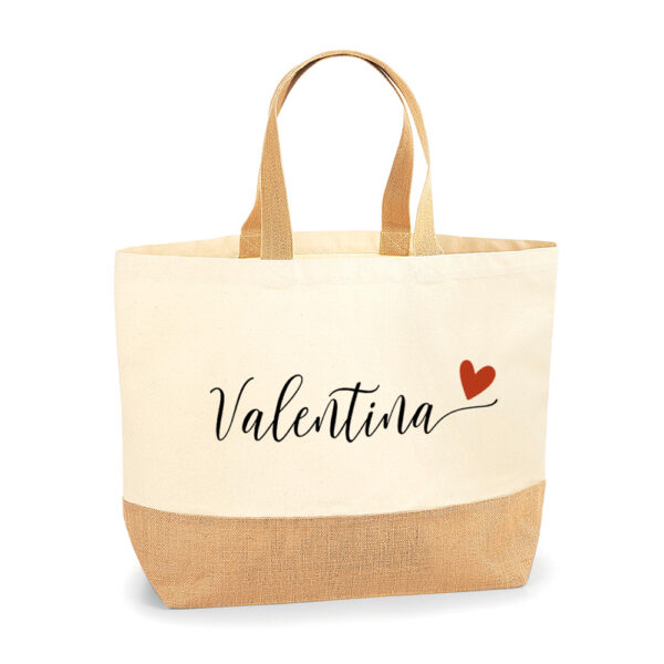 BOLSA PERSONALIZADA SANTORINI NOMBRE CORAZÓN
