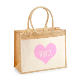Bolsa personalizada Mónaco Corazón nombre dentro