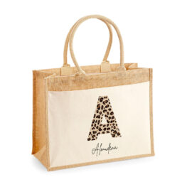Bolsa personalizada Mónaco Inicial leopardo
