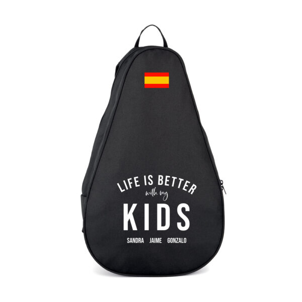 Funda mochila para pala pádel personalizada life is better - Imagen 7