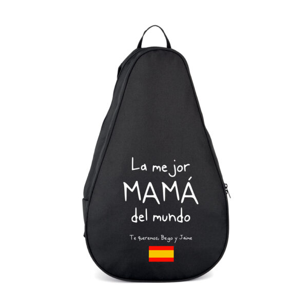 FUNDA MOCHILA PALA PÁDEL PERSONALIZADA MEJOR MAMÁ DEL MUNDO - Imagen 5