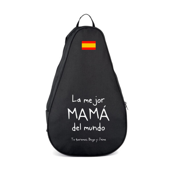 FUNDA MOCHILA PALA PÁDEL PERSONALIZADA MEJOR MAMÁ DEL MUNDO - Imagen 4