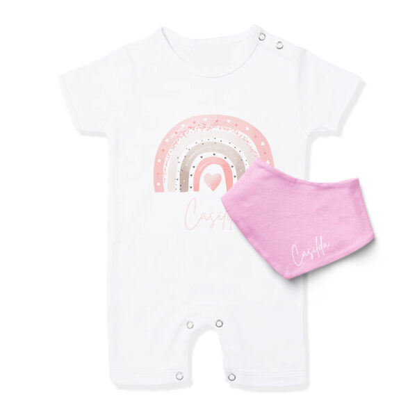 CONJUNTO BEBÉ PERSONALIZADO PIJAMA Y BABERO BANDANA - Imagen 3