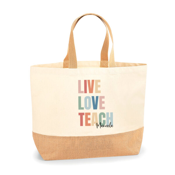 BOLSA PERSONALIZADA SANTORINI LIVE LOVE TEACH