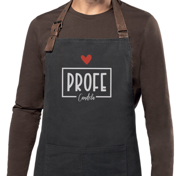 DELANTAL VINTAGE PERSONALIZADO PROFE RECTÁNGULO - Imagen 2