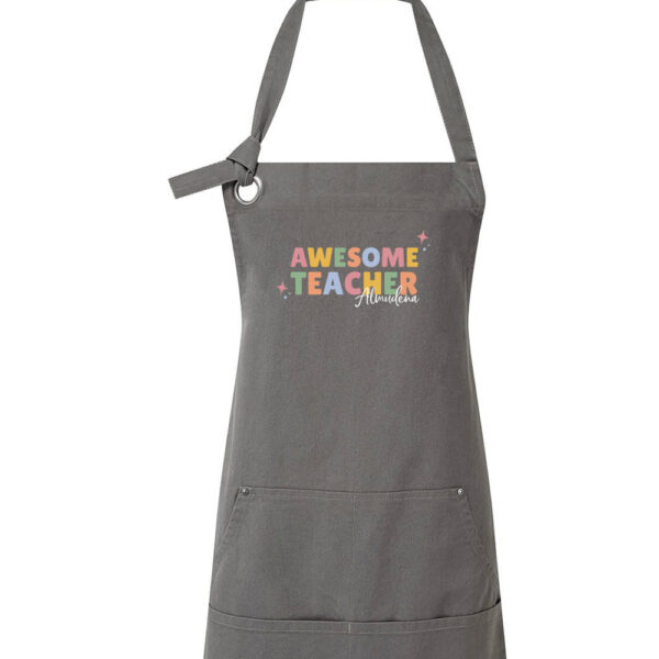 DELANTAL PERSONALIZADO AWESOME TEACHER - Imagen 3