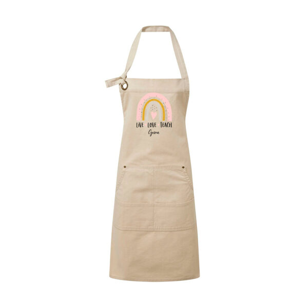 DELANTAL PERSONALIZADO ARCOÍRIS TEACH - Imagen 4
