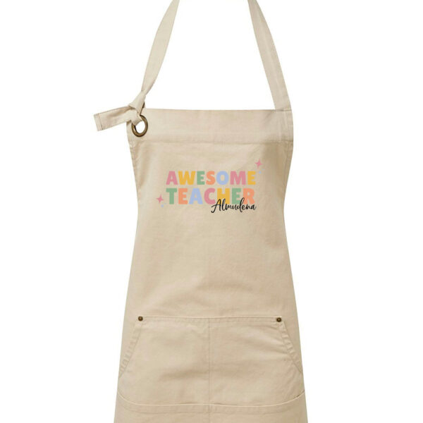 DELANTAL PERSONALIZADO AWESOME TEACHER - Imagen 4