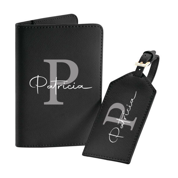FUNDA PASAPORTE E IDENTIFICADOR MALETA PERSONALIZADOS PARÍS - INICIAL NOMBRE ENCIMA - Imagen 6