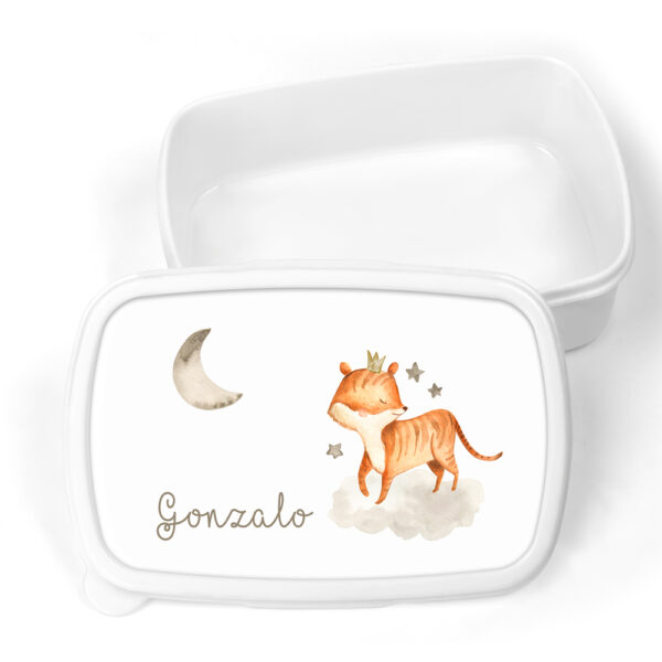CAJA ALMUERZO PERSONALIZADA - ANIMALITOS SAFARI CORONA - Imagen 2