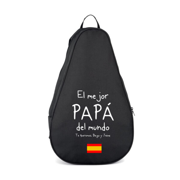 FUNDA MOCHILA PALA PÁDEL PERSONALIZADA MEJOR PAPÁ DEL MUNDO - Imagen 5