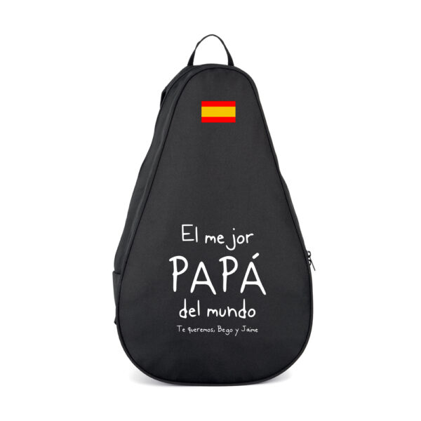 FUNDA MOCHILA PALA PÁDEL PERSONALIZADA MEJOR PAPÁ DEL MUNDO - Imagen 4