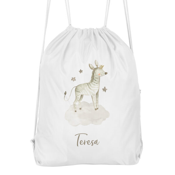 MOCHILA CUERDAS PERSONALIZADA ANIMALITOS SAFARI CORONA - Imagen 2