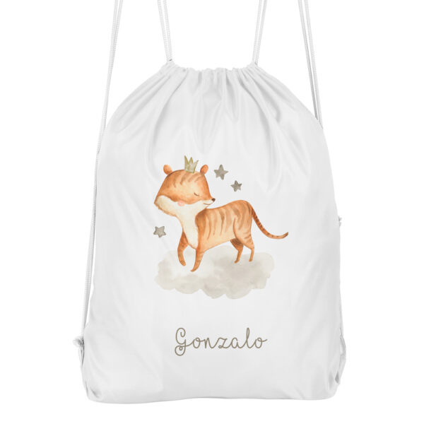 MOCHILA CUERDAS PERSONALIZADA ANIMALITOS SAFARI CORONA - Imagen 6
