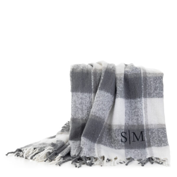 MANTA PERSONALIZADA MOHAIR CUADROS - Imagen 4