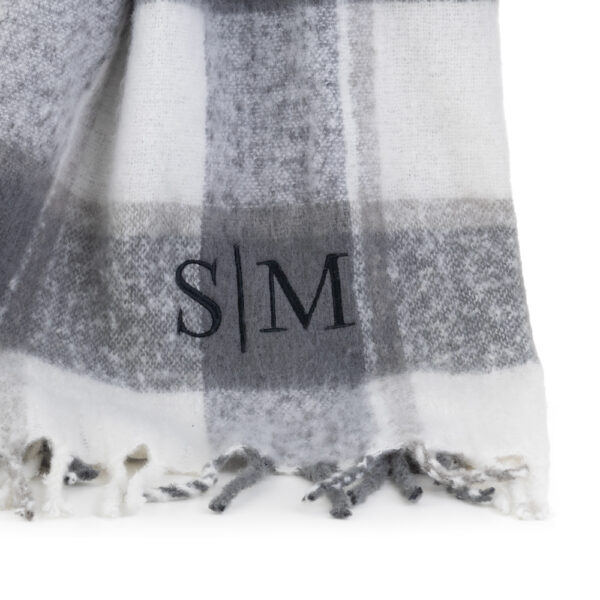 MANTA PERSONALIZADA MOHAIR CUADROS - Imagen 3