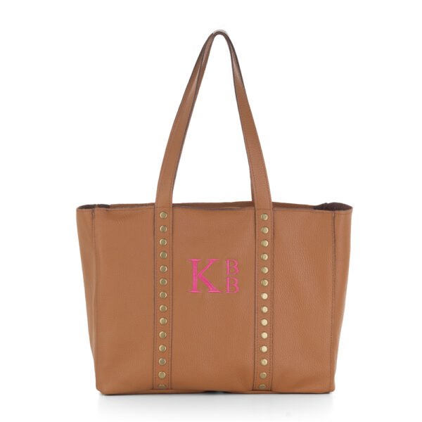 BOLSO PIEL PERSONALIZADO AMAK TACHUELAS CITY - Imagen 5