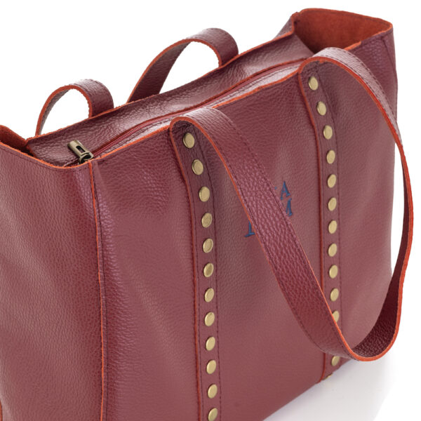 BOLSO PIEL PERSONALIZADO AMAK TACHUELAS CITY - Imagen 3