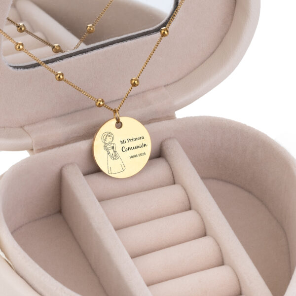 PACK PERSONALIZADO JOYERO AMELIA<p style="color: #3c8d89;">- ESPECIAL COMUNIÓN - </p> - Imagen 5