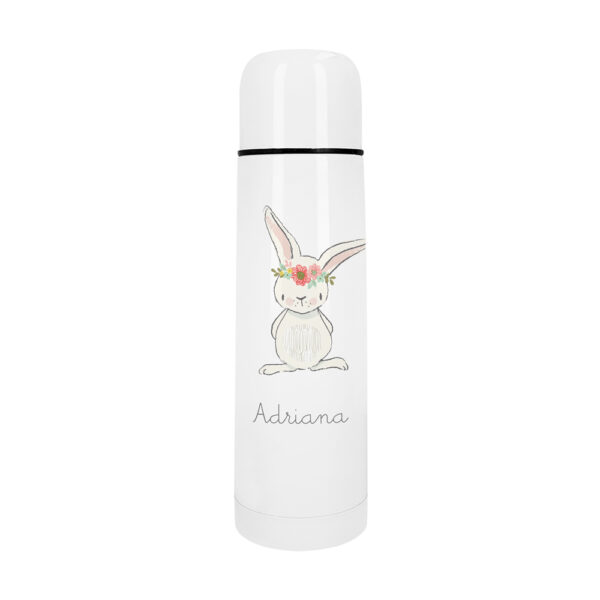 TERMO PERSONALIZADO CONEJITA CORONA FLORES