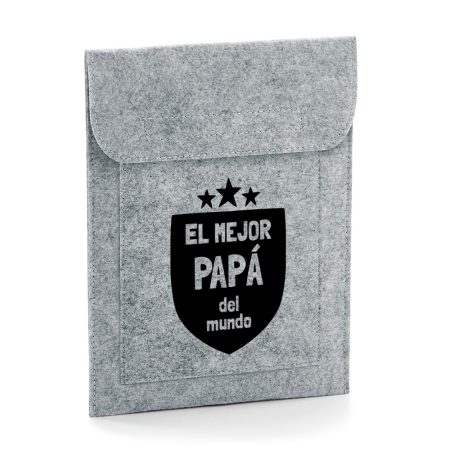 Funda-tablet-personalizada-fieltro-gris-mejor-del-mundo