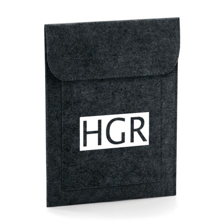 Funda-tablet-personalizada-fieltro-gris-oscuro-etiqueta